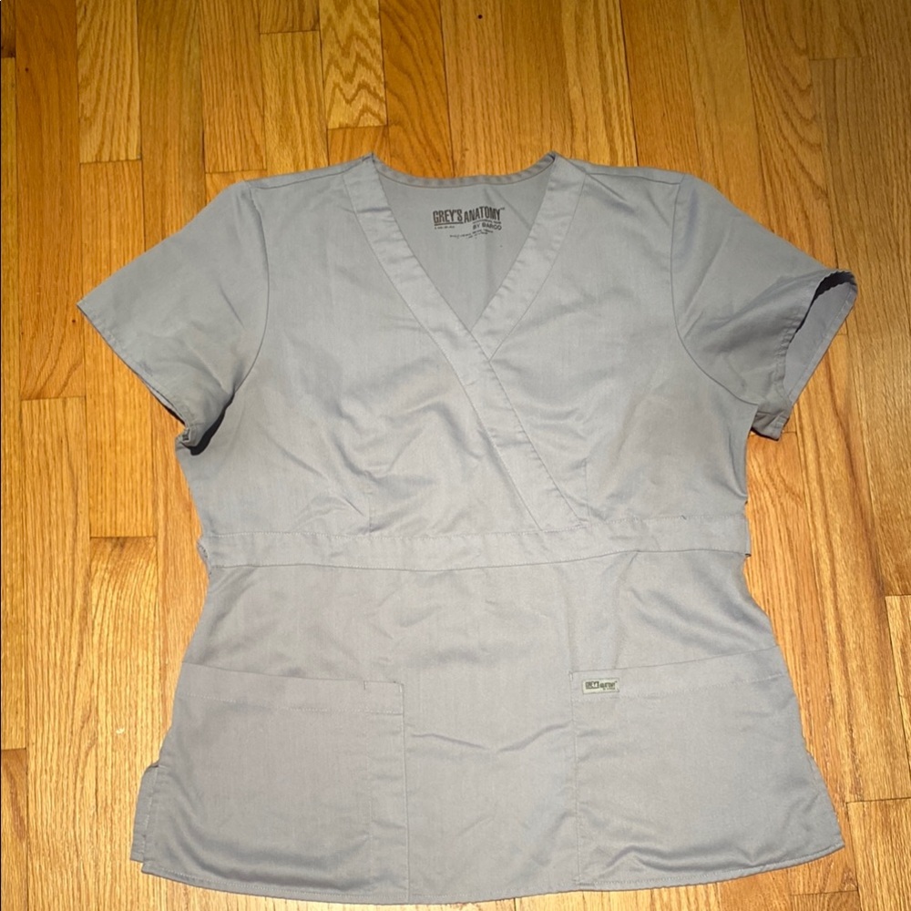Grey's Anatomy Women's Gray Scrub Top
